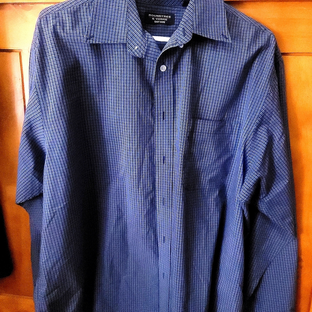 Mens Button Down Roundtree & York Dress Shirt